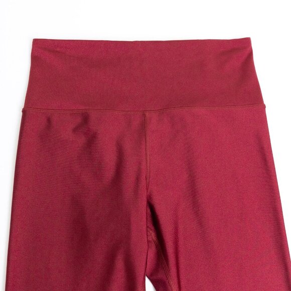 Athleta Elation Shine Tight Shiny Metallic Deep Red Activewear Leggings - Picture 6 of 15